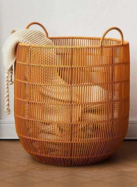 浴室洗筐衣卧室脏衣筐服仿脏衣篓藤编脏衣篮脏衣收篮纳AL100230筐