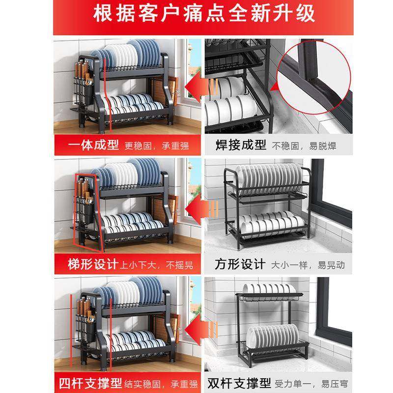 厨房置物架放AL101889碗碟碗盘收架沥水架家用多功能碗纳碗筷架收,厨房/烹饪用具,抹布架/厨房清洁收纳架,淘宝优惠券,粉丝福利购,淘宝优惠卷