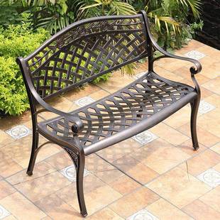 2500g园NCQ林场靠背长椅铁艺花园休长凳子 泰迪幼犬犬粮 NuSun 贵宾