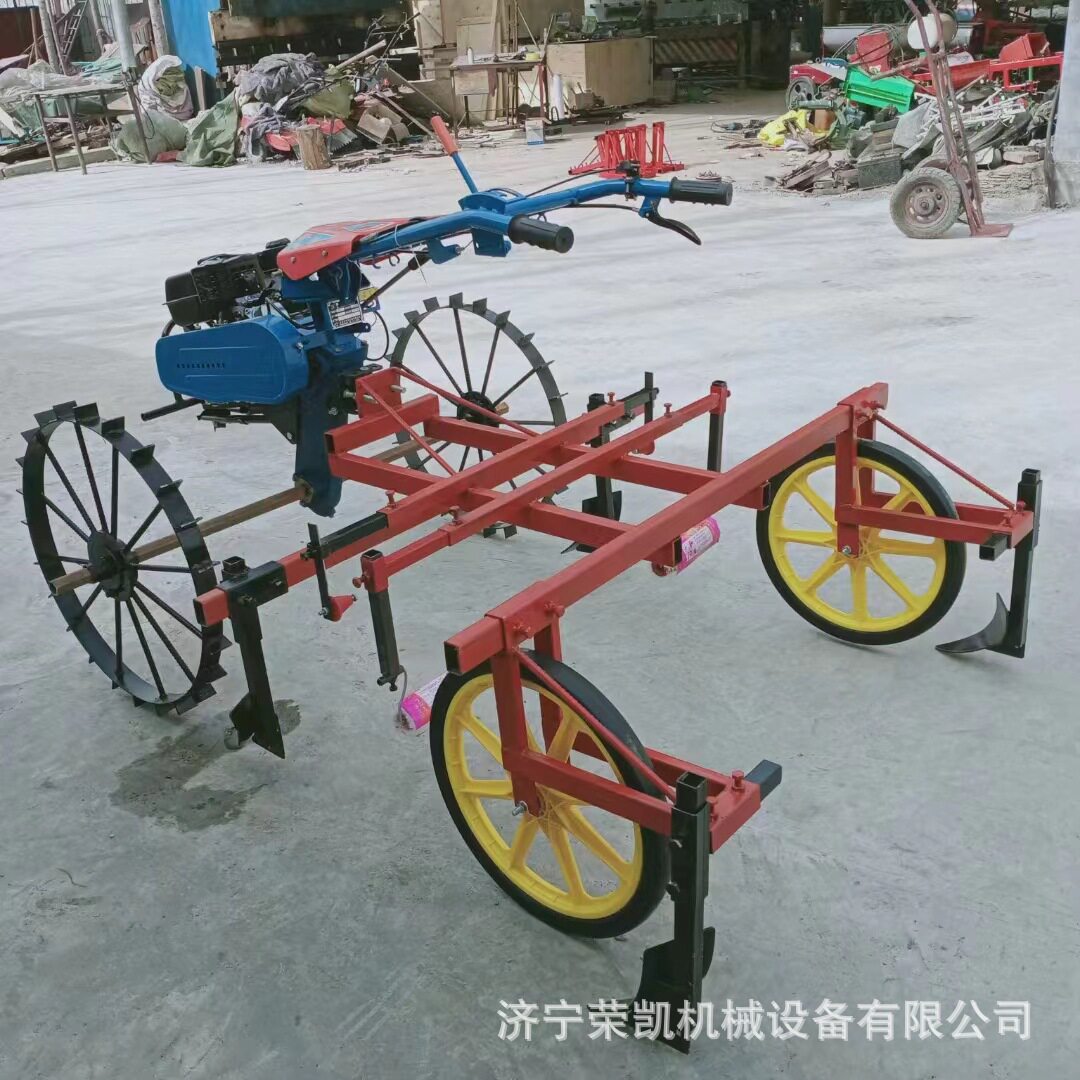 多用途起垄开沟铺膜机自走式汽油柴油动力盖膜机种植高垄覆地膜机