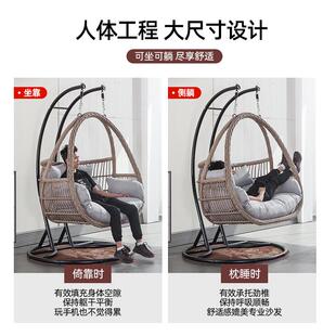 双吊篮藤椅阳台GWY家用吊兰室人内闲休摇椅庭院户外千网秋红鸟巢
