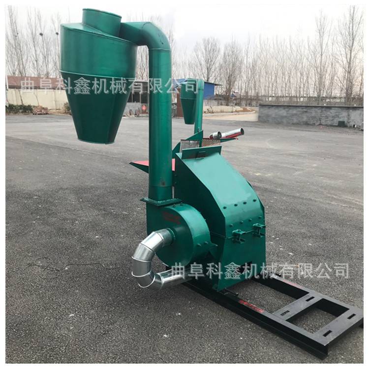 家用小型锤片式稻草粉碎机 大豆玉米秸秆打粉机 沙克龙除尘粉草机