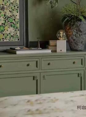 麦法式奢入户轻玄关柜美式新古典门厅装饰柜简约半547弧圆形餐边