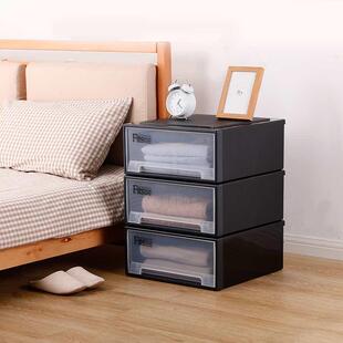 tenma天马纳抽45正方屉式收箱45正日方整理箱透明塑料式家用合抽