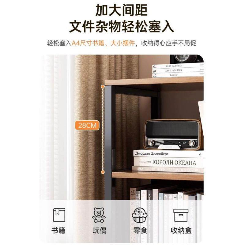 客简易书家用厅铁架艺杂物架子耐用中小学生书架层多EJH落地置物