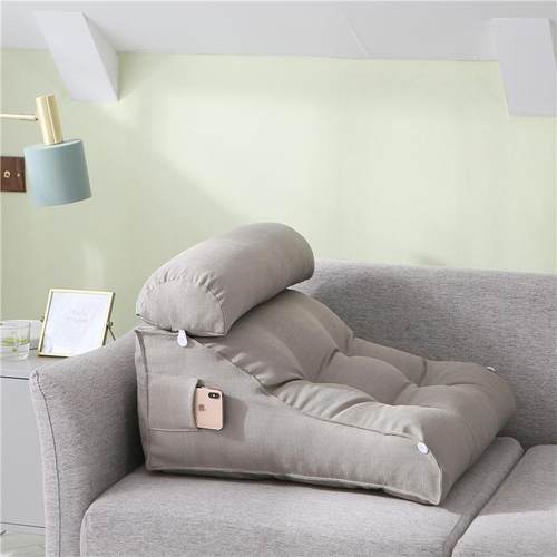 S588简纯带头枕大靠背可约调色角节床头三靠枕飘窗沙发靠垫抱UNP
