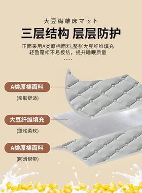 床垫床褥子款软垫子生家用租房垫被LJY75278学薄宿床单舍人防滑床