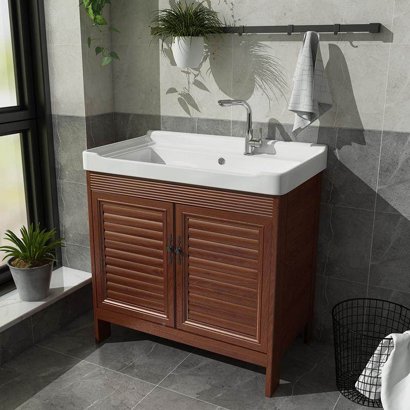 水池台太室空铝浴柜一体台盆盆洗阳脸洗衣洗衣落122地式水槽,家装主材,台上盆,淘宝优惠券,粉丝福利购,淘宝优惠卷