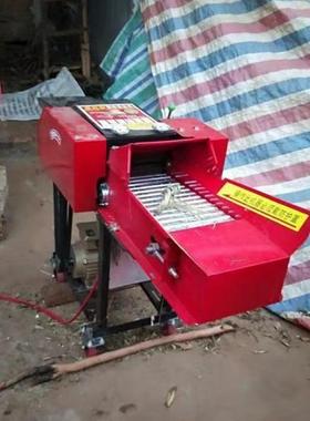 家用养殖喂羊干BBE湿两用电草动牛切草机铡揉丝粉碎一机牧草切体