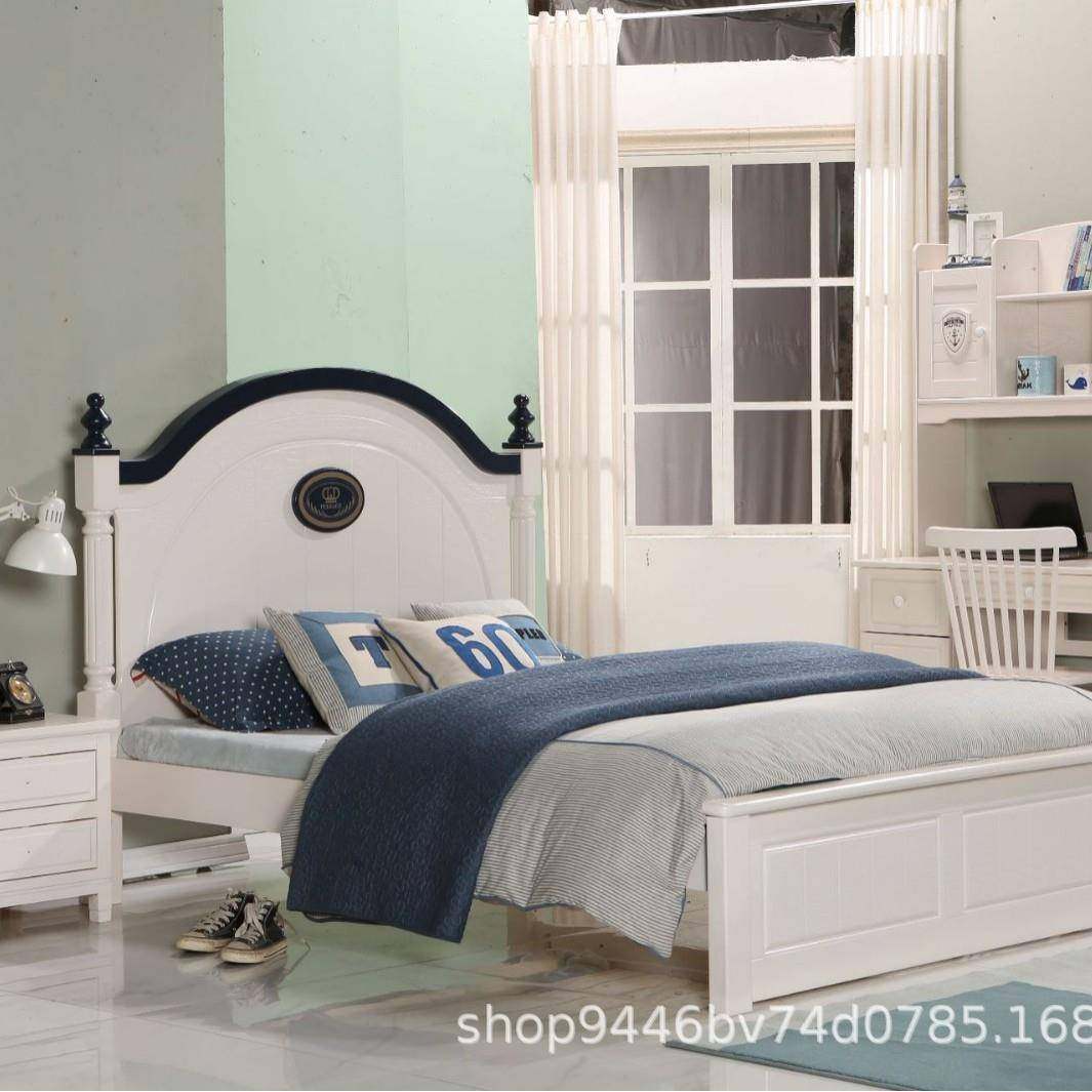 柜全实木木儿童轻奢单人床床头儿童实床安全无儿味婴床卡通