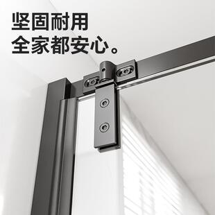 一字型淋房玻璃门断下沉式一960固平开门卫生间干湿浴分隔离沐浴