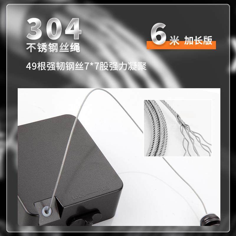 家直销可伸缩隐形厂晾衣绳室耐内外加长晾晒衣绳钉6米LYS0204凉衣