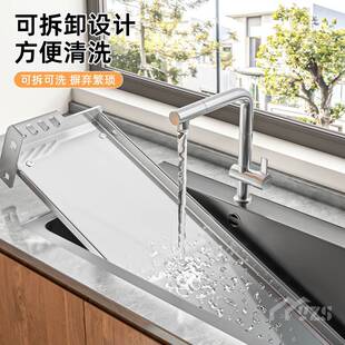 不锈钢厨房微波炉置物架壁挂式多功能免打孔挂墙壁上悬空收纳架子