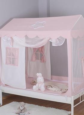 F7698HM5梦OFD防摔儿蚊帐童蒙古包女孩婴儿防止掉床9全包底树屋公