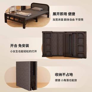 单人折叠便携陪护床户外艺单人床成铁人折叠床EHO床垫铁床艺带床