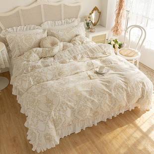 9QXC秋冬季 轻奢水晶绒四件套加厚保暖双面法珊MKG.瑚被套1绒8m 式