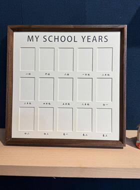 儿童校时光园英实mini文北美黑胡桃木柚木木榫卯框实木原相木创意