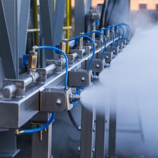 钢厂降温除尘双流体喷雾装置 皮带机干雾抑尘 卸料口干雾抑尘