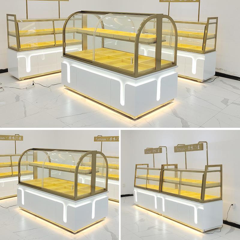 包柜面包展示柜边柜蛋糕模型展面示417架用商烘焙店架弧货形中岛