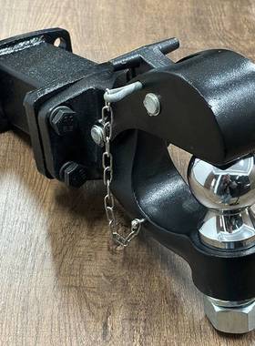 黑色虎头钩连接杆拖车钩转换器加长杆底座85x45越野车房车改装