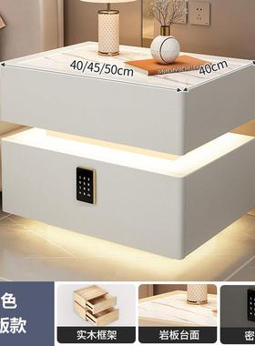 多功能悬悬浮床头浮智床悬头柜现代简能约线充电卧室床边柜子浮床