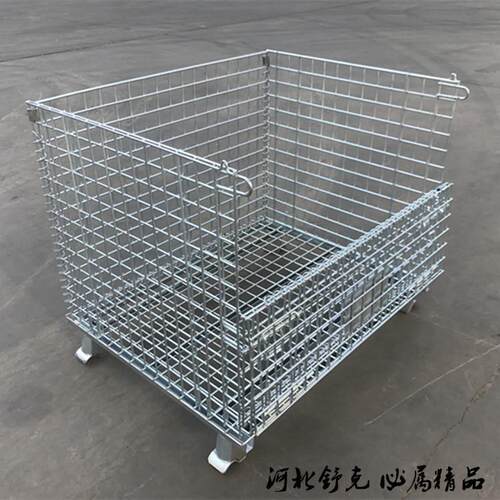 折子叠仓储笼货厂家蝴蝶笼铁框可移动加轮加盖子市周转340仓超现