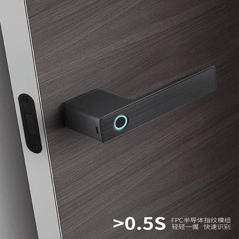 极简室内指纹锁能卧智室门锁家隐形办公室木门简约极简指纹门防盗