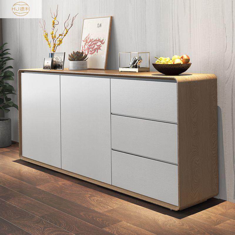 DPP家用原木风餐边柜代简入户玄关柜客靠墙储物茶水现收纳厅斗约