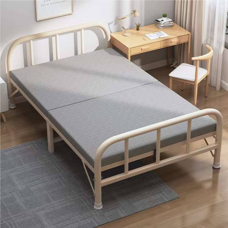 折叠床单人床双人床家用硬板床简易拼接床铁艺钢木床成人1米2折叠
