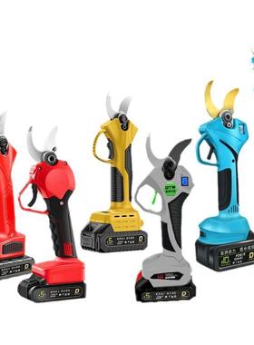 锂1xtt+789电枝无线高电剪链锯修枝锯园林高空手持修剪电剪子可伸