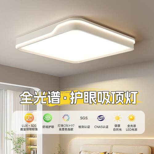 全儿光护眼谱主21卧室灯吸顶灯2025年新款童房间中灯简约现代山灯
