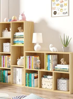 书黑色格子柜书架柜自由柜组合落家地GZ120302用收纳置物储物柜木