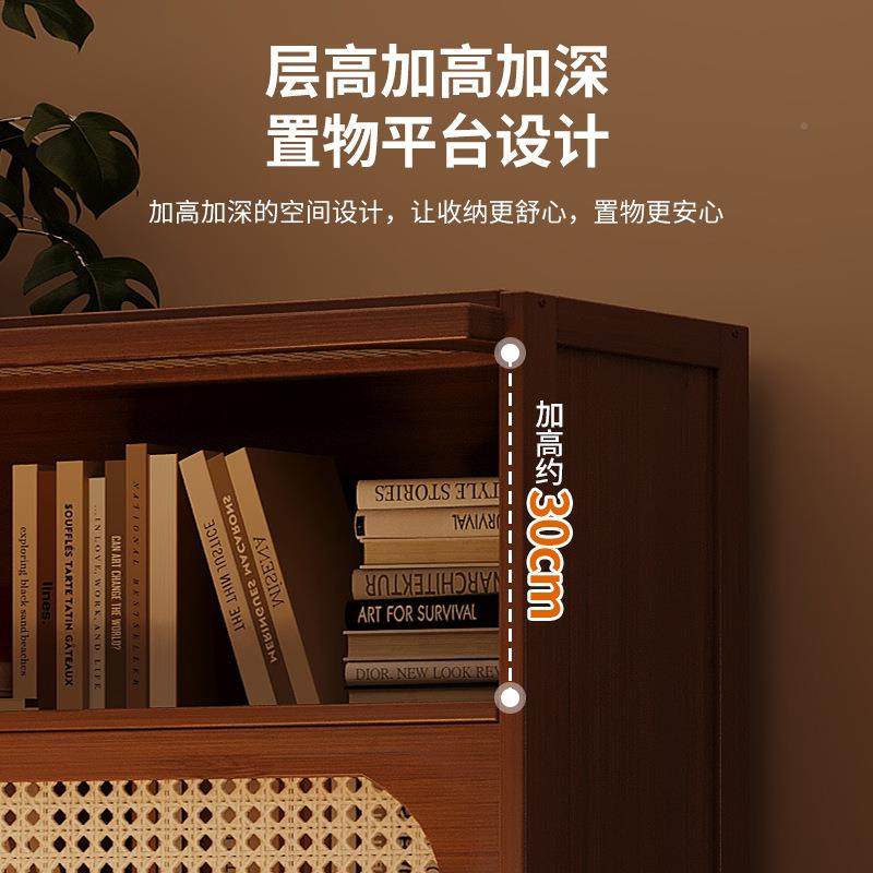 美式翻斗书柜大复古藤编玄关HVL柜入走廊架子储户物柜量收纳展示