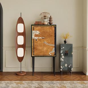 轻奢豹子餐边柜墙边子斗柜柜储物柜一体多能实木 1W法式 功72024