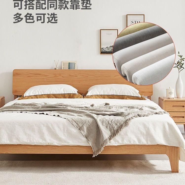 床双人1.28x米现代简约主卧大NQF床橡胶木家1.5用单儿童人实木床