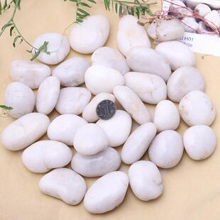 白色抛光948鹅苏石江园林铺路石雨花石头鱼缸卵造景园艺盆栽高光