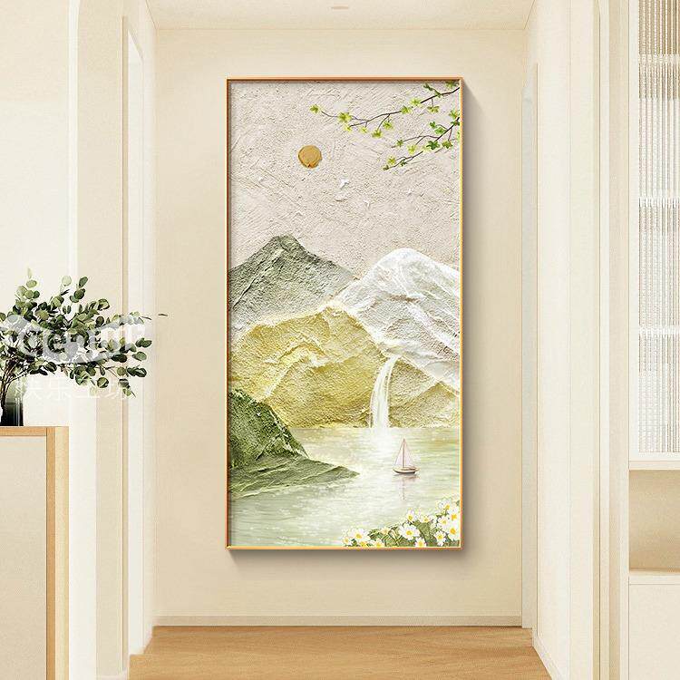 奶油风玄C-285606关装饰画廊过挂画玄幻现代轻道奢高档入壁画山水