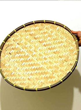 落地用QAX晾晒多层竹编簸三层竹制品楠竹收架子置家物架三脚架架