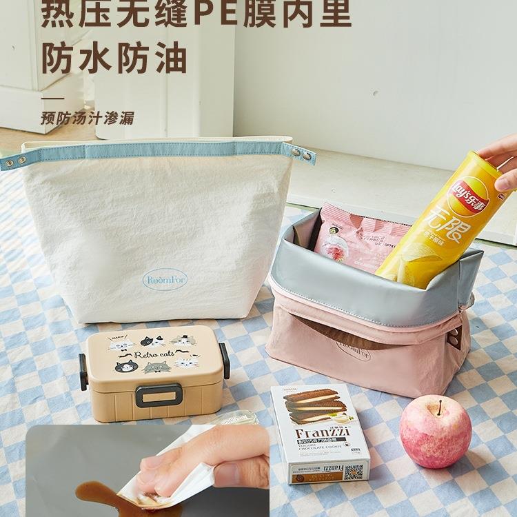 饭盒上袋手提袋饭保温便带F995HS66当包班族勤小通学生午餐饭盒包
