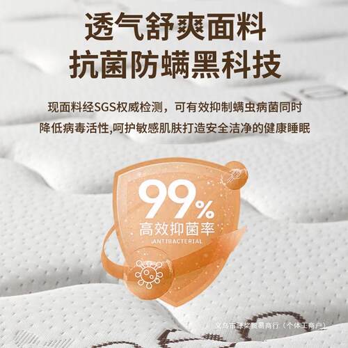 然椰棕垫1.8m硬垫家用卧室1.5m折叠可出PQJ床租房用护脊天乳胶垫