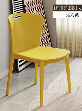 靠用背塑料子加250417G1厚凳凳子家可叠放餐椅客厅备用板餐厅商用