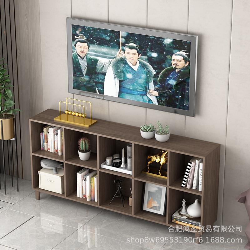 实厅木夹缝书柜客物书架置格架日式345落地矮书架电视柜组合收纳