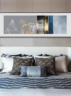 山水之间新客中式卧室床房头装饰画轻奢山水QZ202103挂画书厅大气