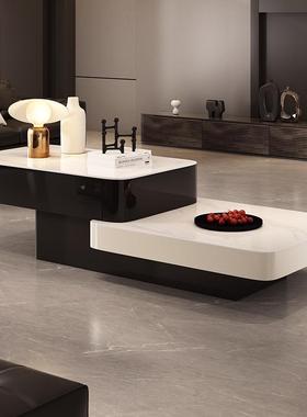 黑白茶几高低组合异形感客厅用板VYA意式岩极茶简现代创家意大几