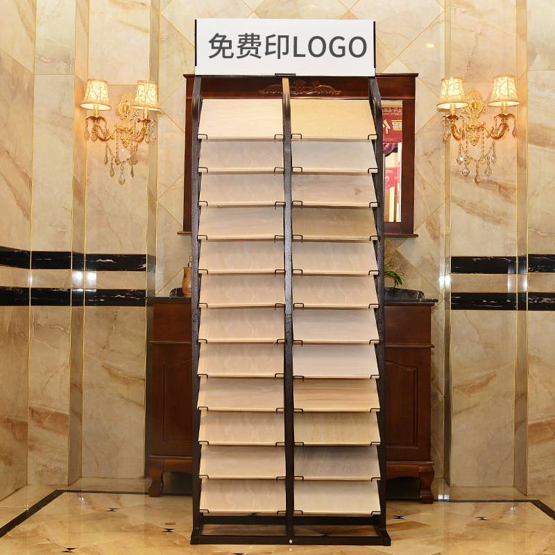 瓷砖展架黑色300陶瓷架木制地板放瓷砖样品600立式展示架集成货架