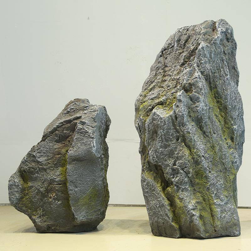 仿真院假山造庭枯山水竹子石头室内山楼梯下景大厅商场JSLZ005假