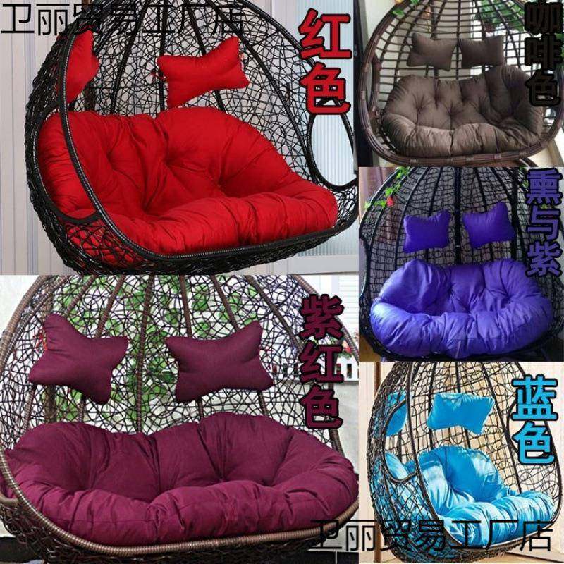 人吊厚吊蓝靠垫秋千鸟巢坐垫摇篮藤椅加床换洗布套沙发吊椅双5736