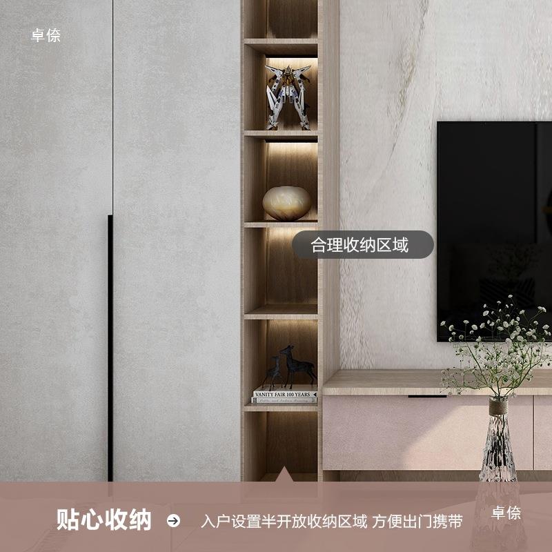 工业风2.办室老板背景墙柜收纳电视厅墙柜一体满书架客储物柜公子