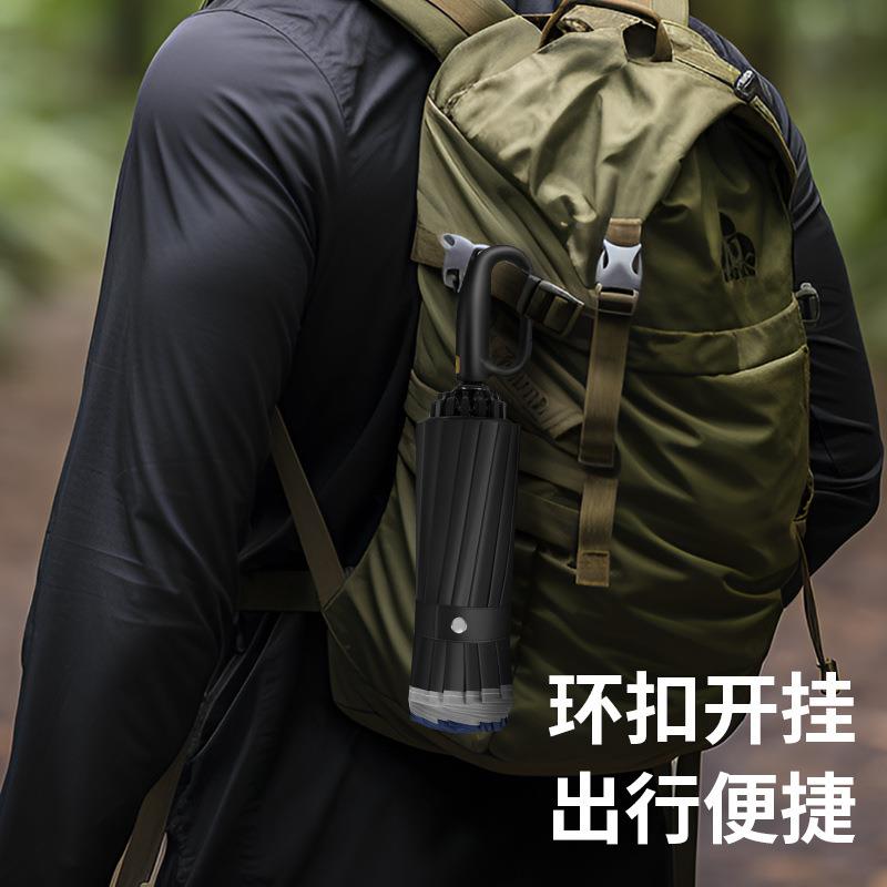 全3110动超大环扣挂钩便自携折叠雨伞反向加大加防固抗暴伞晴晒雨