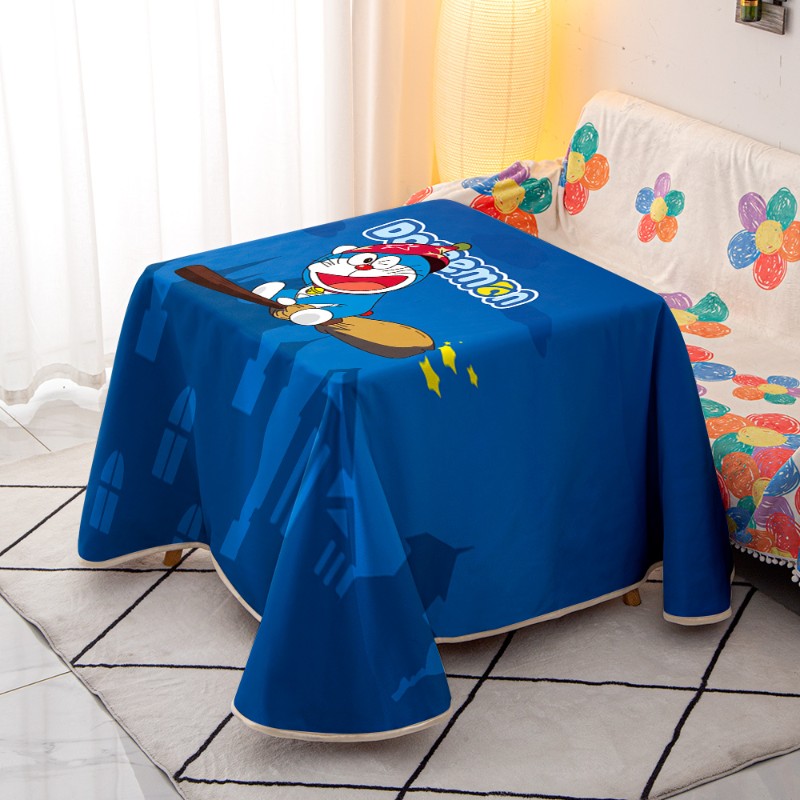 日式卡通烤火罩取暖罩套正方形电炉罩烤火桌子布新款冬季加厚家用